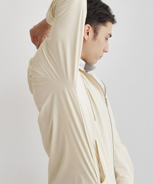 TAKEO KIKUCHI / タケオキクチ レザーブルゾン・ジャケット | 【3D ナイロン ストレッチ】ジップアップ フードブルゾン | 詳細10