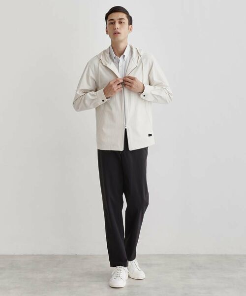 TAKEO KIKUCHI / タケオキクチ レザーブルゾン・ジャケット | 【3D ナイロン ストレッチ】ジップアップ フードブルゾン | 詳細15