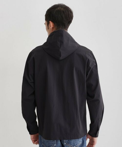 TAKEO KIKUCHI / タケオキクチ レザーブルゾン・ジャケット | 【3D ナイロン ストレッチ】ジップアップ フードブルゾン | 詳細3