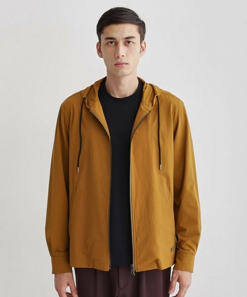 TAKEO KIKUCHI / タケオキクチ レザーブルゾン・ジャケット | 【3D ナイロン ストレッチ】ジップアップ フードブルゾン(ブラウン(043))
