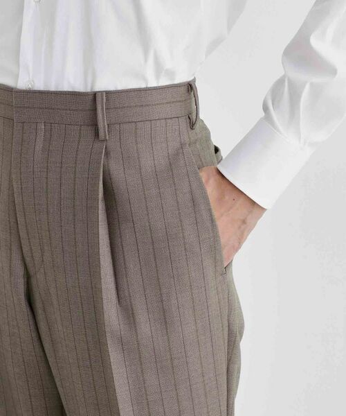 TAKEO KIKUCHI / タケオキクチ セットアップ | シャークスキン ストライプ スーツ | 詳細14