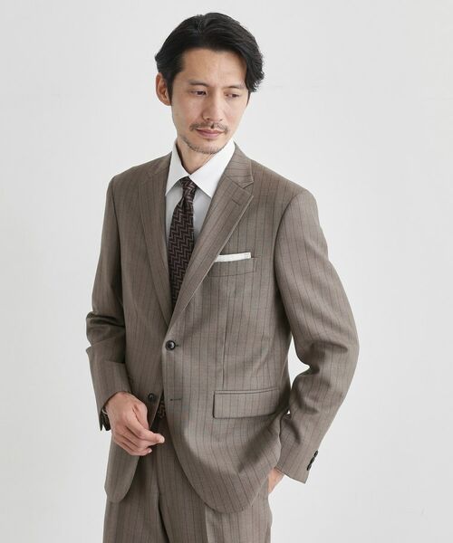 TAKEO KIKUCHI / タケオキクチ セットアップ | シャークスキン ストライプ スーツ | 詳細18