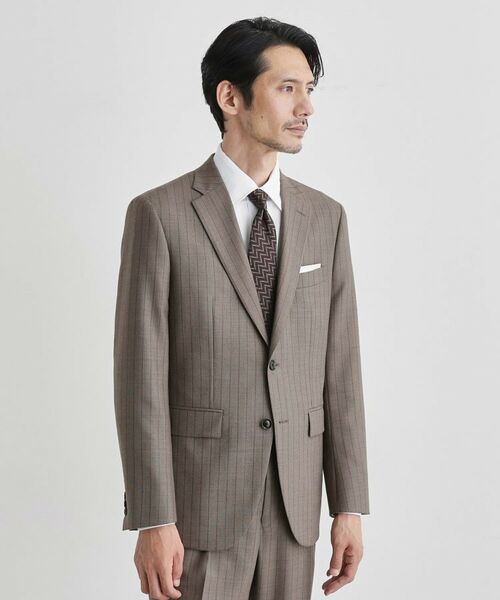 TAKEO KIKUCHI / タケオキクチ セットアップ | シャークスキン ストライプ スーツ | 詳細19