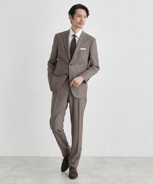 TAKEO KIKUCHI / タケオキクチ セットアップ | シャークスキン ストライプ スーツ | 詳細21
