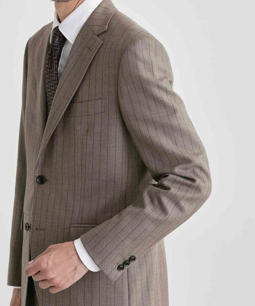 TAKEO KIKUCHI / タケオキクチ セットアップ | シャークスキン ストライプ スーツ | 詳細7