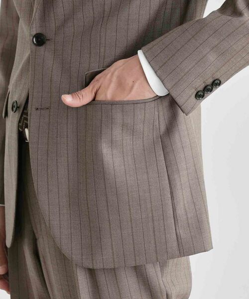 TAKEO KIKUCHI / タケオキクチ セットアップ | シャークスキン ストライプ スーツ | 詳細8