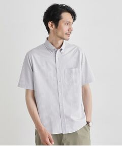 TAKEO KIKUCHI / タケオキクチ シャツ・ブラウス | 【COOL CITY WEAR】ストライプジャージ ボタンダウンシャツ /接触冷感