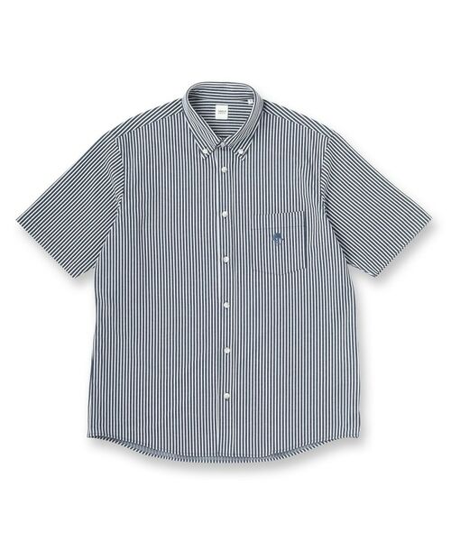 TAKEO KIKUCHI / タケオキクチ シャツ・ブラウス | 【COOL CITY WEAR】ストライプジャージ ボタンダウンシャツ /接触冷感 | 詳細1
