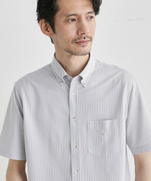 TAKEO KIKUCHI / タケオキクチ シャツ・ブラウス | 【COOL CITY WEAR】ストライプジャージ ボタンダウンシャツ /接触冷感 | 詳細17