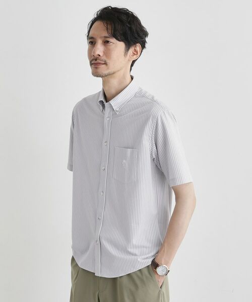 TAKEO KIKUCHI / タケオキクチ シャツ・ブラウス | 【COOL CITY WEAR】ストライプジャージ ボタンダウンシャツ /接触冷感 | 詳細18
