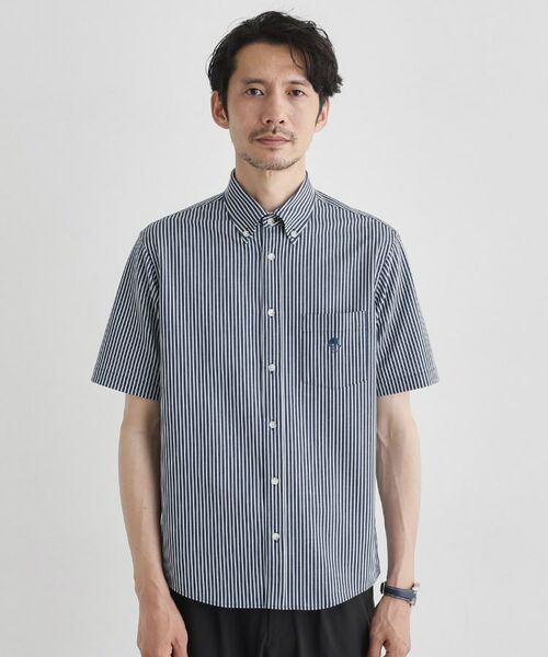 TAKEO KIKUCHI / タケオキクチ シャツ・ブラウス | 【COOL CITY WEAR】ストライプジャージ ボタンダウンシャツ /接触冷感 | 詳細2