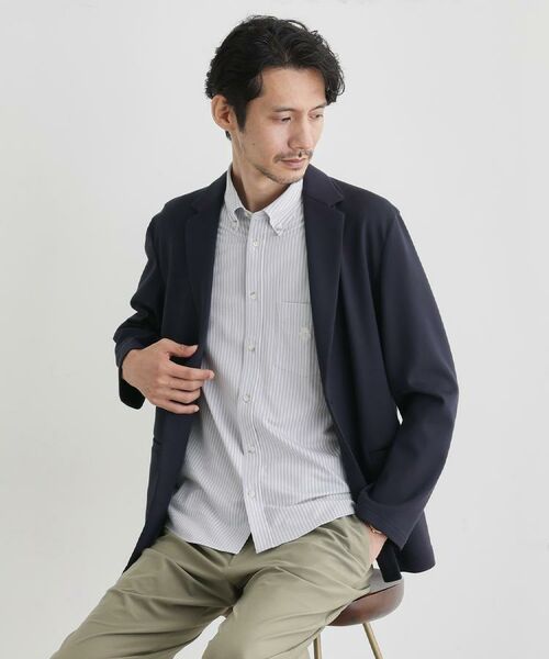 TAKEO KIKUCHI / タケオキクチ シャツ・ブラウス | 【COOL CITY WEAR】ストライプジャージ ボタンダウンシャツ /接触冷感 | 詳細21