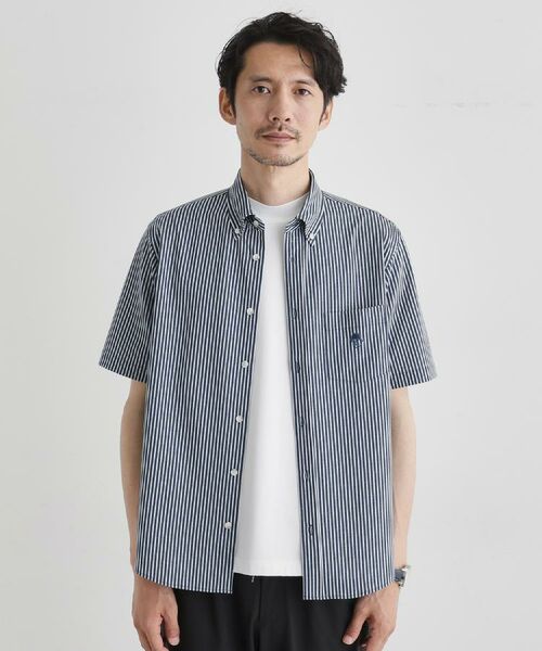 TAKEO KIKUCHI / タケオキクチ シャツ・ブラウス | 【COOL CITY WEAR】ストライプジャージ ボタンダウンシャツ /接触冷感 | 詳細24