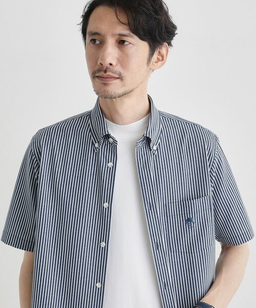 TAKEO KIKUCHI / タケオキクチ シャツ・ブラウス | 【COOL CITY WEAR】ストライプジャージ ボタンダウンシャツ /接触冷感 | 詳細25