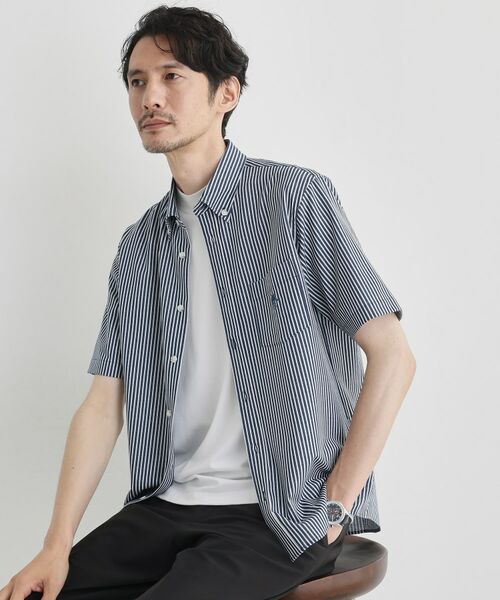 TAKEO KIKUCHI / タケオキクチ シャツ・ブラウス | 【COOL CITY WEAR】ストライプジャージ ボタンダウンシャツ /接触冷感 | 詳細27