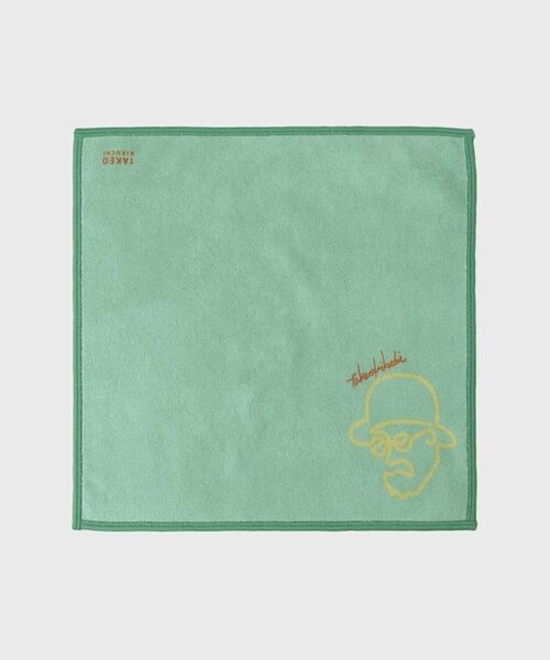 TAKEO KIKUCHI / タケオキクチ ハンカチ | ラインアートプリント フォンカチ(ライトグリーン(020))