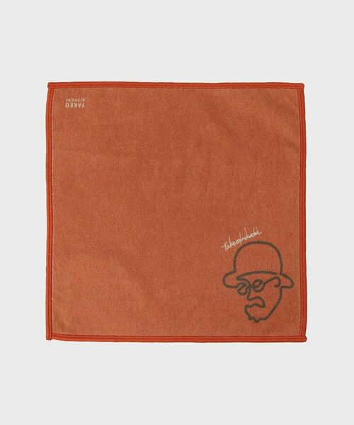 TAKEO KIKUCHI / タケオキクチ ハンカチ | ラインアートプリント フォンカチ(オレンジ(067))