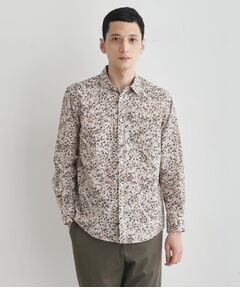 TAKEO KIKUCHI / タケオキクチ シャツ・ブラウス | 【Sサイズ～】ストライプ小花 長袖シャツ