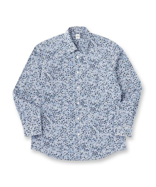 TAKEO KIKUCHI / タケオキクチ シャツ・ブラウス | 【Sサイズ~】ストライプ小花 長袖シャツ | 詳細1