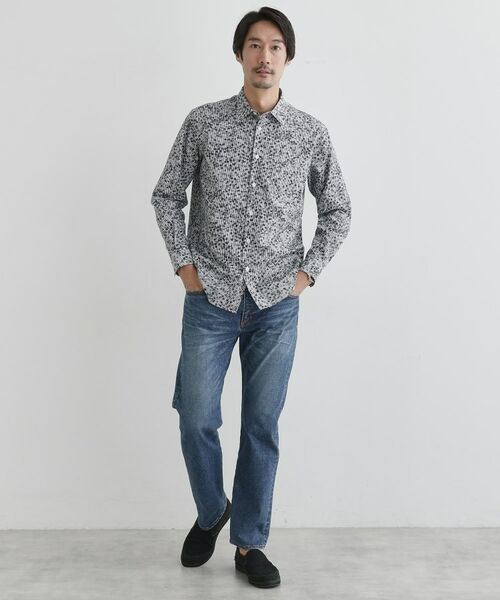 TAKEO KIKUCHI / タケオキクチ シャツ・ブラウス | 【Sサイズ~】ストライプ小花 長袖シャツ | 詳細13