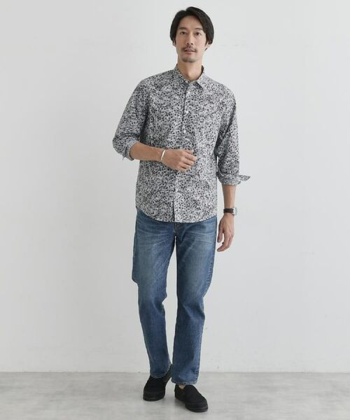 TAKEO KIKUCHI / タケオキクチ シャツ・ブラウス | 【Sサイズ~】ストライプ小花 長袖シャツ | 詳細14