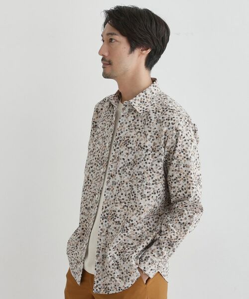 TAKEO KIKUCHI / タケオキクチ シャツ・ブラウス | 【Sサイズ~】ストライプ小花 長袖シャツ | 詳細16