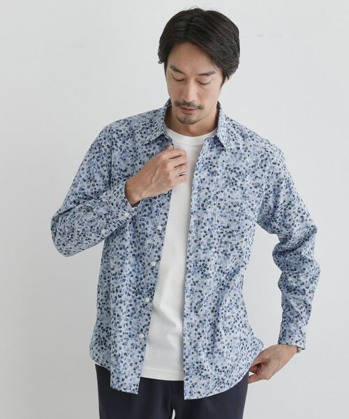 TAKEO KIKUCHI / タケオキクチ シャツ・ブラウス | 【Sサイズ~】ストライプ小花 長袖シャツ | 詳細20