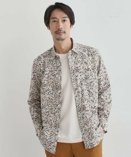 TAKEO KIKUCHI / タケオキクチ シャツ・ブラウス | 【Sサイズ~】ストライプ小花 長袖シャツ | 詳細27