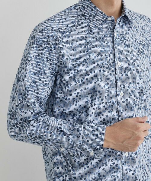 TAKEO KIKUCHI / タケオキクチ シャツ・ブラウス | 【Sサイズ~】ストライプ小花 長袖シャツ | 詳細7