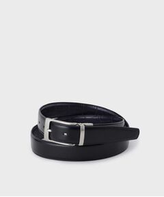 TAKEO KIKUCHI / タケオキクチ ベルト・サスペンダー | クロコ型押しリバーシブルドレスベルト