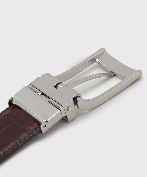 TAKEO KIKUCHI / タケオキクチ ベルト・サスペンダー | クロコ型押しリバーシブルドレスベルト | 詳細6