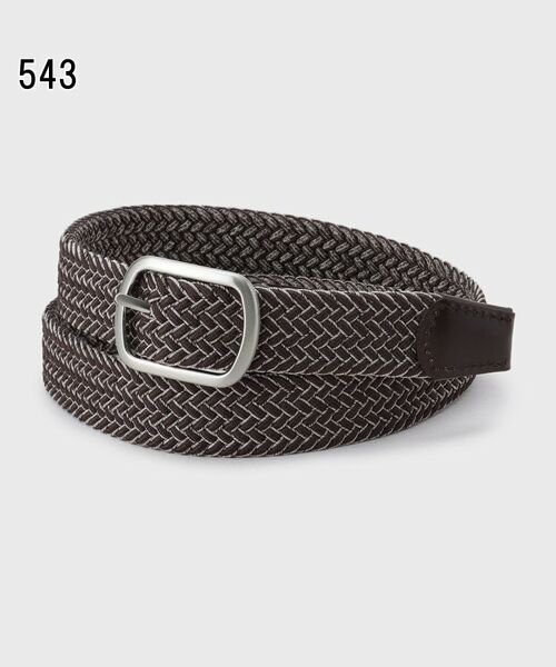 TAKEO KIKUCHI / タケオキクチ ベルト・サスペンダー | メランジリバーシブルゴムメッシュベルト | 詳細3