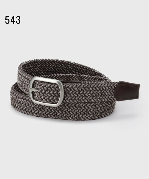 TAKEO KIKUCHI / タケオキクチ ベルト・サスペンダー | メランジリバーシブルゴムメッシュベルト | 詳細4