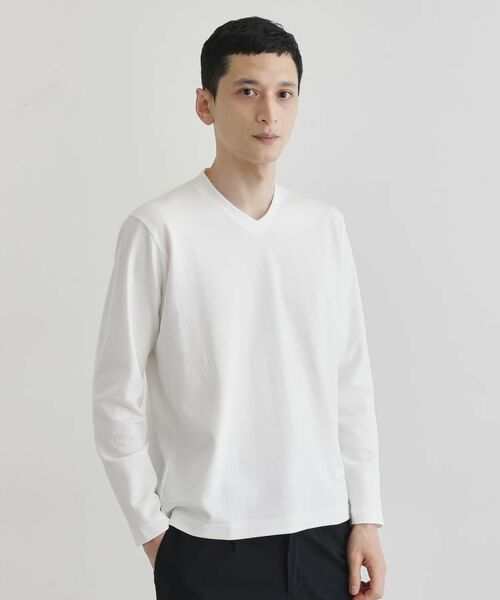 TAKEO KIKUCHI / タケオキクチ カットソー | 【尾州織】ブリスタ Vネック カットソー | 詳細10