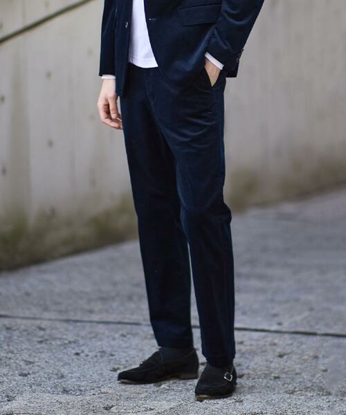 TAKEO KIKUCHI / タケオキクチ パンツ | サイドゴアストレッチコーデュロイパンツ(ネイビー(094))