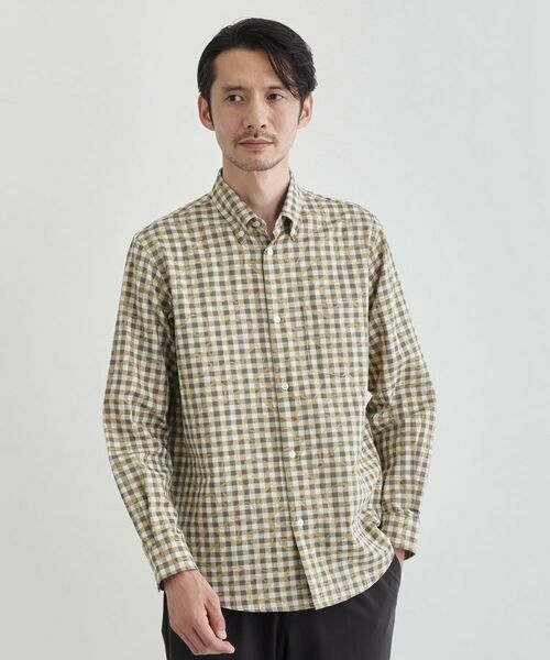 TAKEO KIKUCHI / タケオキクチ シャツ・ブラウス | チェックボーラーガーゼシャツ | 詳細10