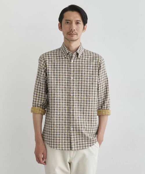 TAKEO KIKUCHI / タケオキクチ シャツ・ブラウス | チェックボーラーガーゼシャツ | 詳細15