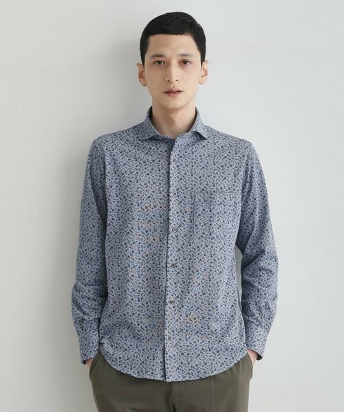 TAKEO KIKUCHI / タケオキクチ シャツ・ブラウス | クールマックス 鹿の子 フラワープリントシャツ | 詳細14