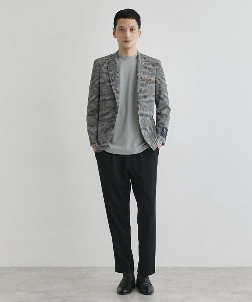 TAKEO KIKUCHI / タケオキクチ テーラードジャケット | グレンチェックプリント ジャージ ジャケット | 詳細16