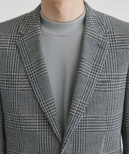 TAKEO KIKUCHI / タケオキクチ テーラードジャケット | グレンチェックプリント ジャージ ジャケット | 詳細5