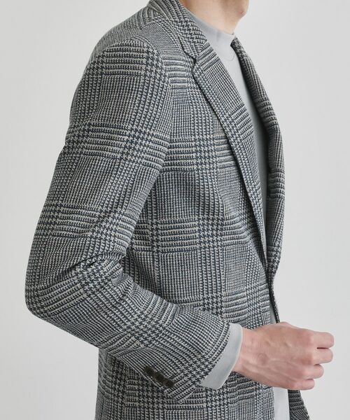 TAKEO KIKUCHI / タケオキクチ テーラードジャケット | グレンチェックプリント ジャージ ジャケット | 詳細6