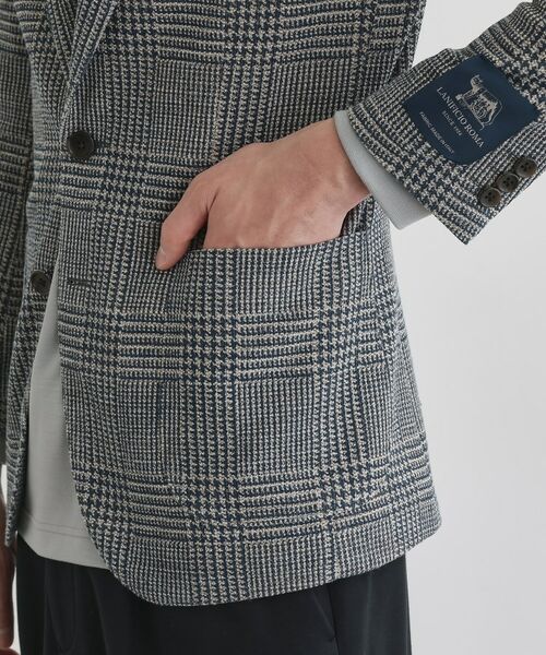 TAKEO KIKUCHI / タケオキクチ テーラードジャケット | グレンチェックプリント ジャージ ジャケット | 詳細8