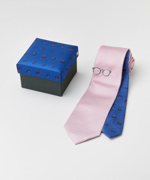 TAKEO KIKUCHI/タケオキクチ 【BOXセット】バスケットムジチェンジネクタイ×眼鏡型タイバー ピンク(072) 00(FREE) TAKEO KIKUCHI/タケオキクチ 【BOXセット】バスケットムジチェンジネクタイ×眼鏡型タイバー ピンク(072) 00(FREE)