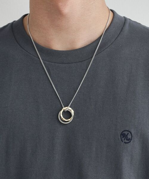 TAKEO KIKUCHI / タケオキクチ ネックレス・ペンダント・チョーカー | カラードトップ ダブルリングネックレス | 詳細12