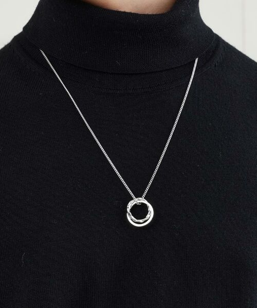 TAKEO KIKUCHI / タケオキクチ ネックレス・ペンダント・チョーカー | カラードトップ ダブルリングネックレス | 詳細16