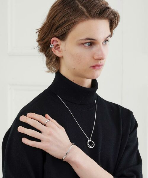 TAKEO KIKUCHI / タケオキクチ ネックレス・ペンダント・チョーカー | カラードトップ ダブルリングネックレス | 詳細17