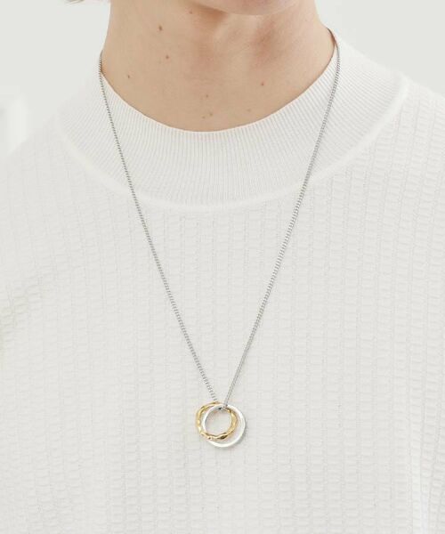 TAKEO KIKUCHI / タケオキクチ ネックレス・ペンダント・チョーカー | カラードトップ ダブルリングネックレス | 詳細20