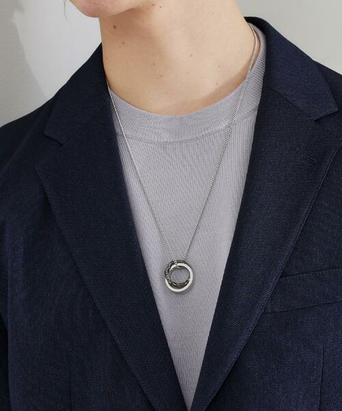 TAKEO KIKUCHI / タケオキクチ ネックレス・ペンダント・チョーカー | カラードトップ ダブルリングネックレス | 詳細23