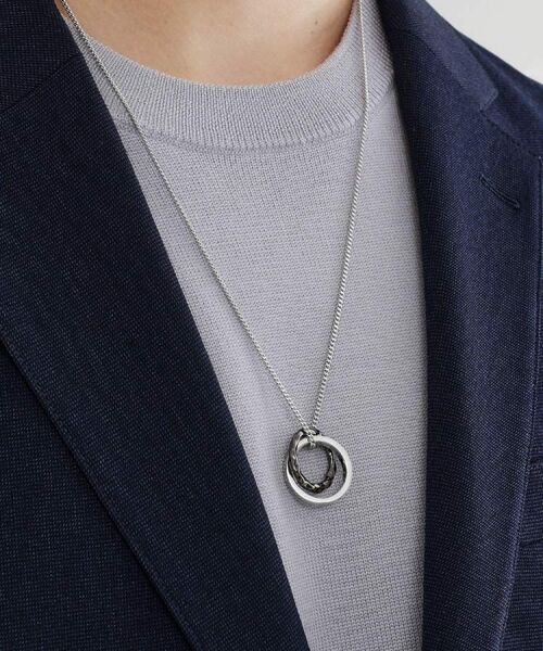 TAKEO KIKUCHI / タケオキクチ ネックレス・ペンダント・チョーカー | カラードトップ ダブルリングネックレス | 詳細24