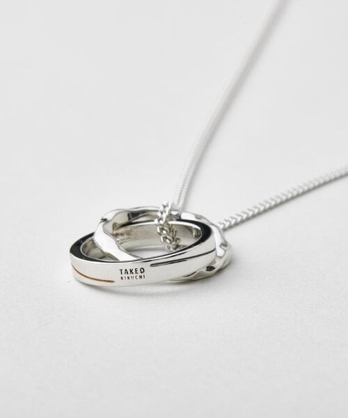 TAKEO KIKUCHI / タケオキクチ ネックレス・ペンダント・チョーカー | カラードトップ ダブルリングネックレス | 詳細7